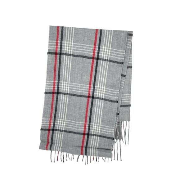 Calvin Klein Gray Women's‎ Modern Plaid Woven Scarf - Picture 1 of 3